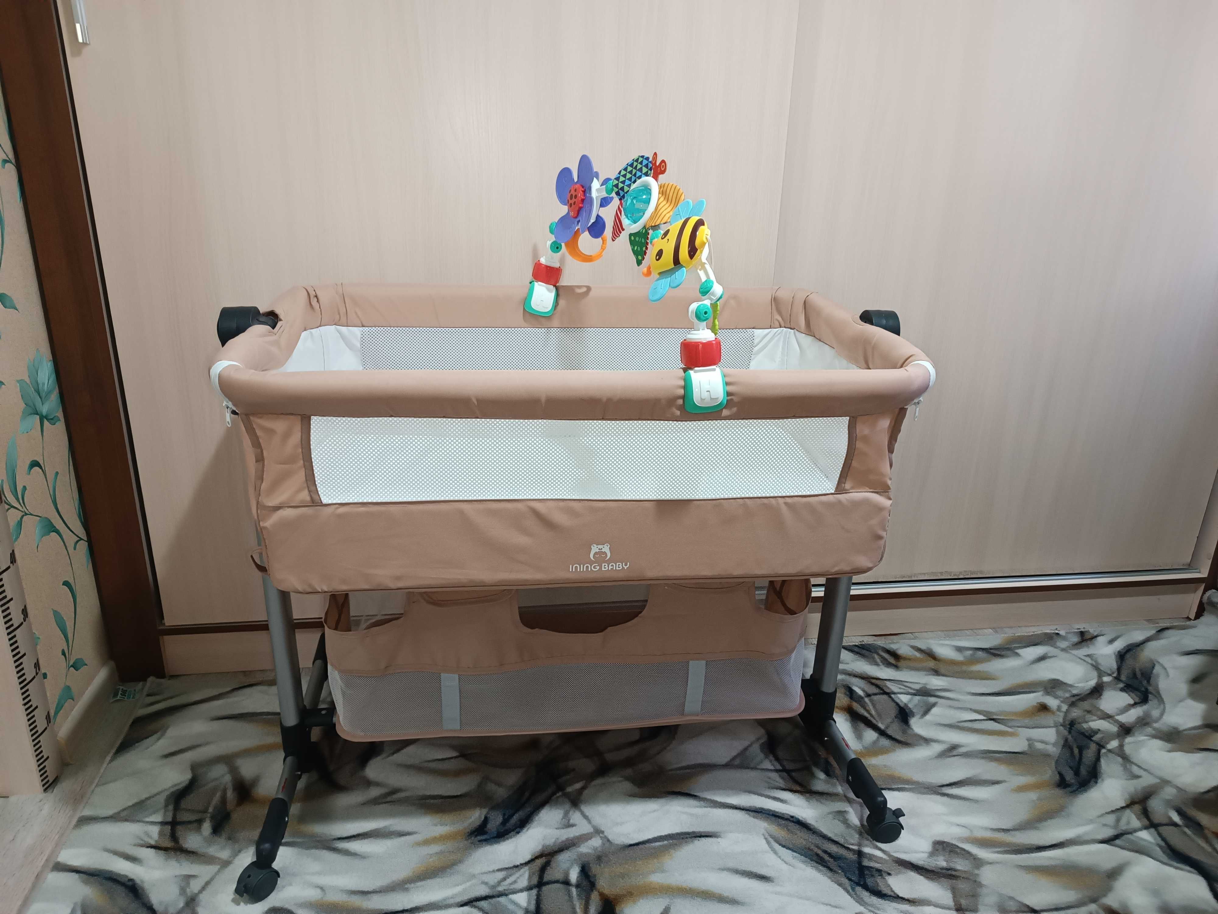Детская кроватка приставная ining baby