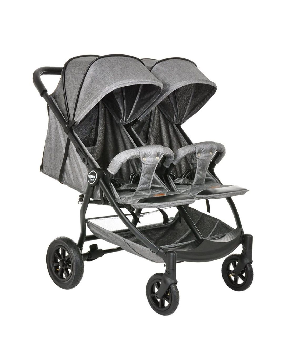 Коляска для двойни Pituso Duocity Air, Grey Metallic (Серый Металлик)