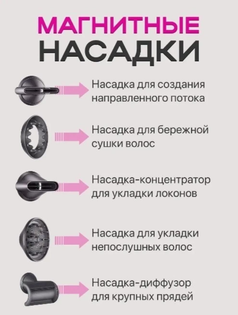 Фен для волос c ионизацией HD15 1600 W розовый