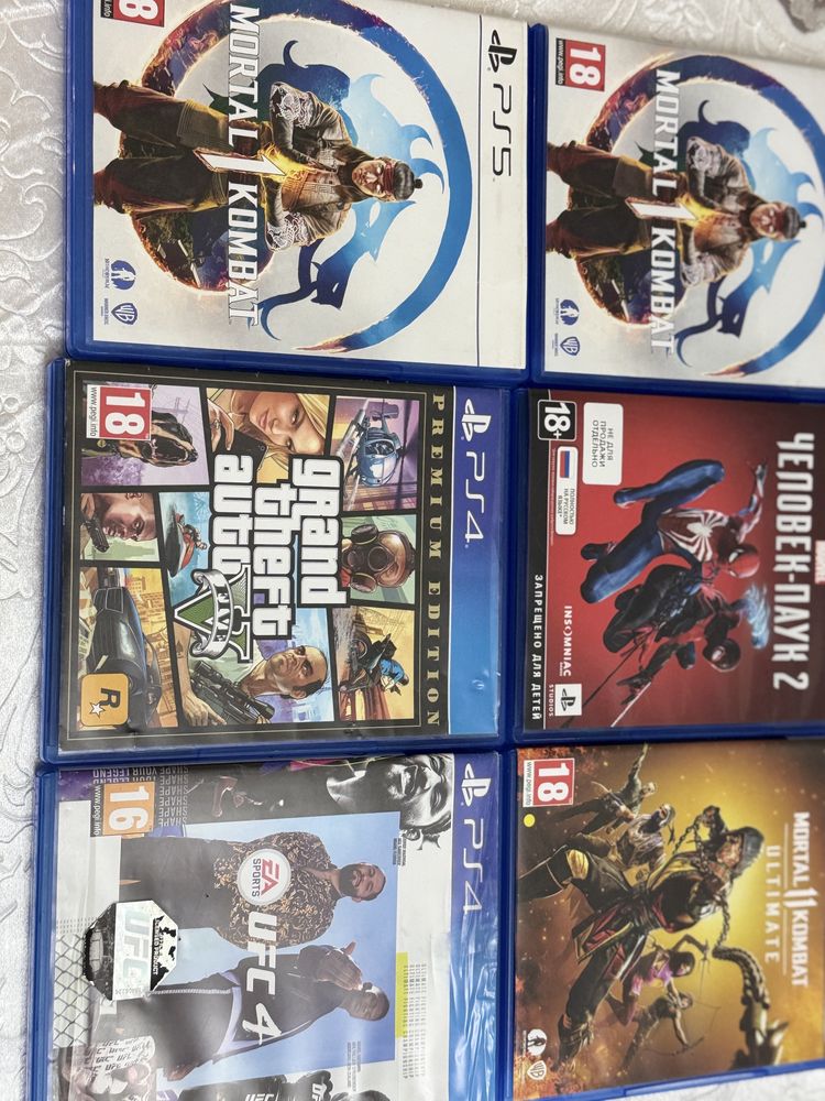 Продам джостики и диски на ps5 и ps4