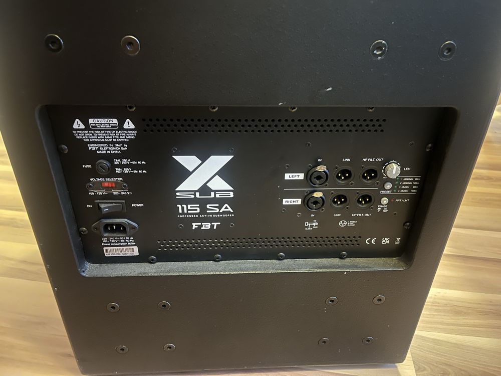 Продам. Активный  сабвуфер  Fbt  xsub 115 sa. 1500ватт