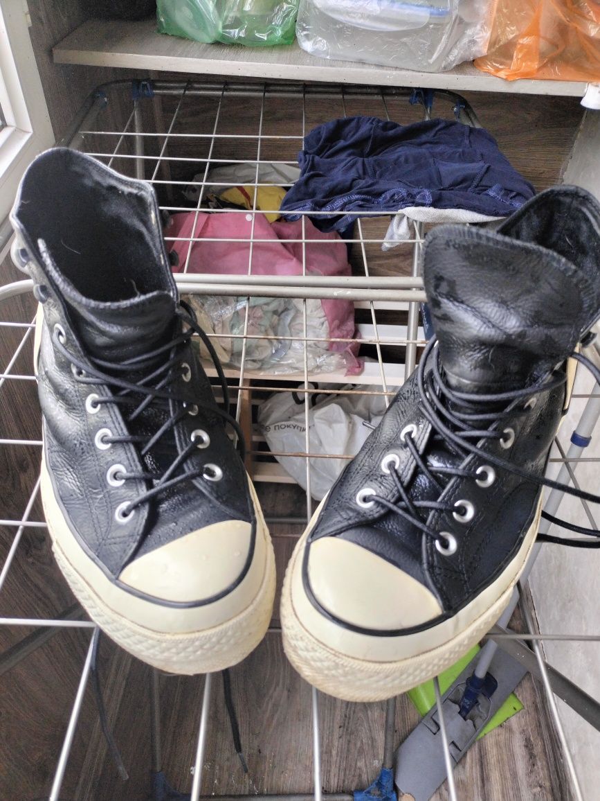 Converse высокие кожаные кеды