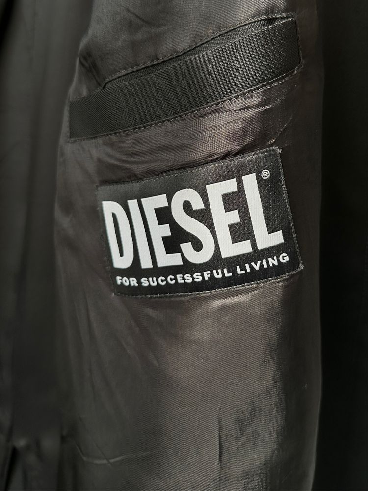 Diesel Плащ с джинсовым воротом