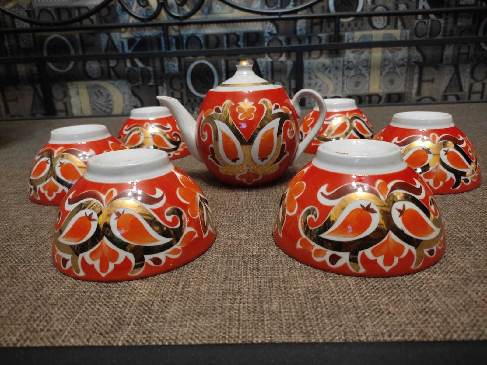 Винтаж Чайный сервиз СССР новый Капчагайский ФЗ высший сорт