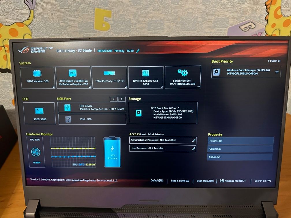 Ноутбук  ASUS ROG STRIX игровой ноутбук компьютер