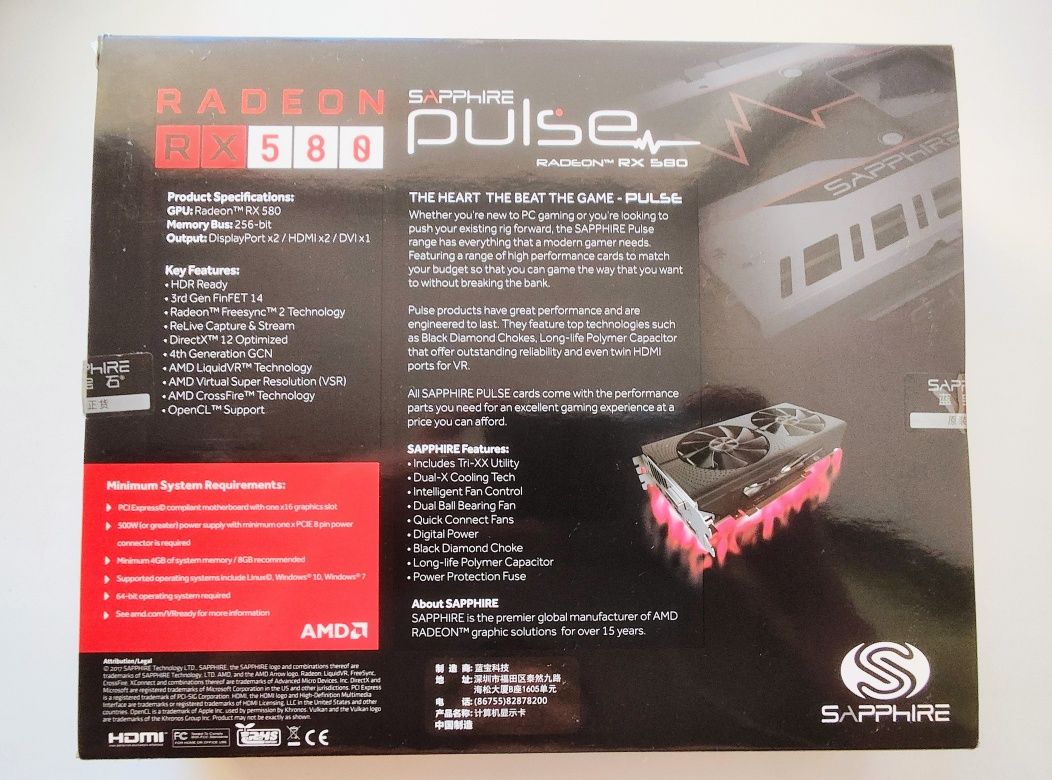 RX 580 Sapphire PULSE 8GB