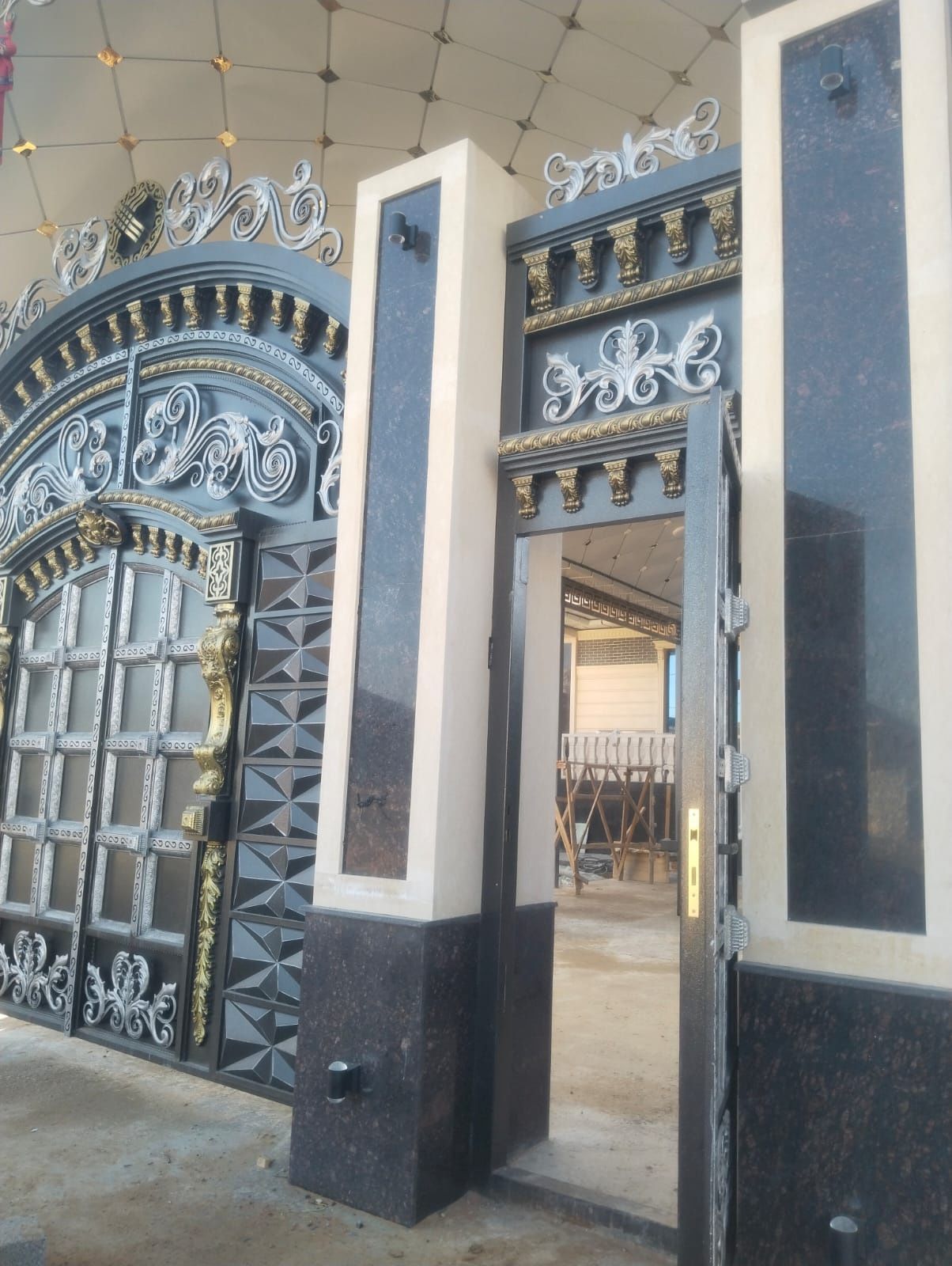 Установка гранит, травертин
