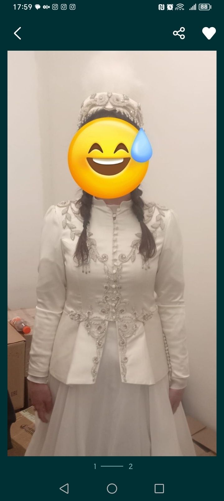 Қыз ұзату көйлегі сатылады