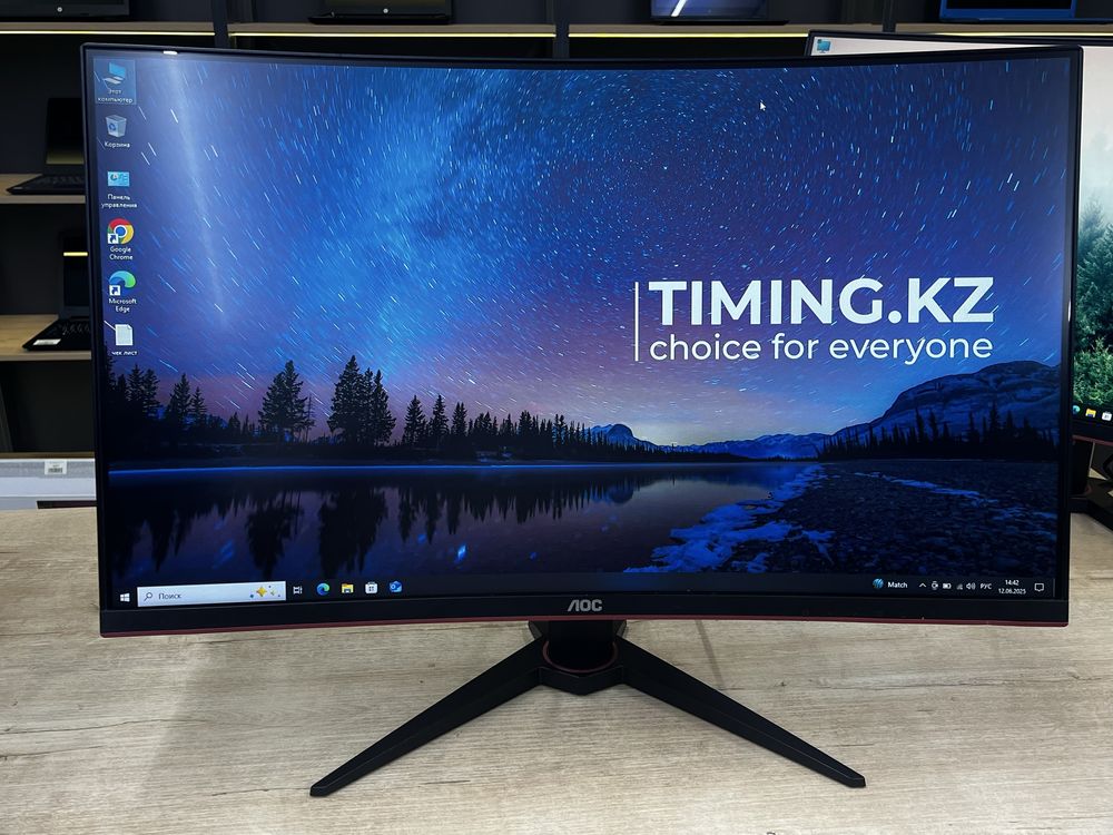 Изогнутый большой монитор 31.5" AOC C32G1, 1920x1080, 144Hz, VA, 1ms