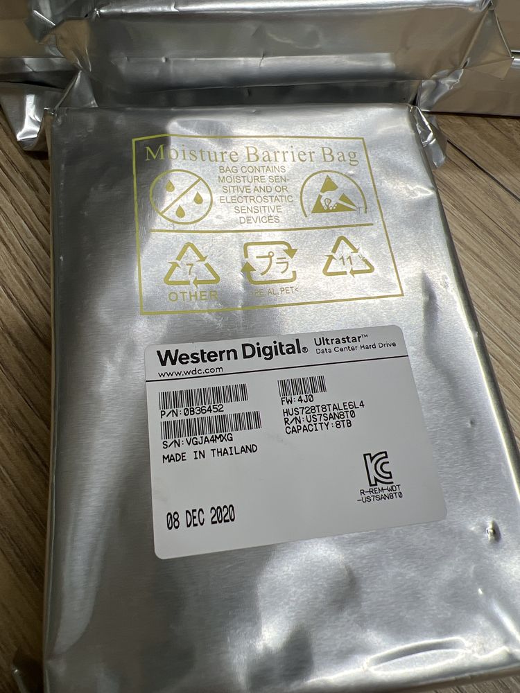 Жесткий диск WD 8TB / 8000GB / 8ТБ (HUS728T8TALE6L4) – новые, 7 шт.