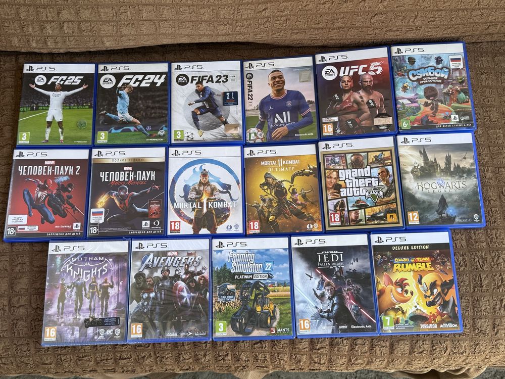Диски для PlayStation 5 игры на PS 5/FC25,FC24,UFC5,Сэкбой,МК11,МК 1