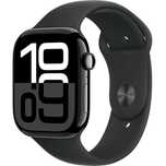 Apple Watch Series 10 42mm Jet Black Aluminum Case Black Sport Band