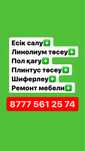 Пол, потолок, есік салу, шифер, плинтус, плотник