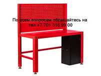 Верстак слесарный с перфорацией и тумбой KINGFORCE