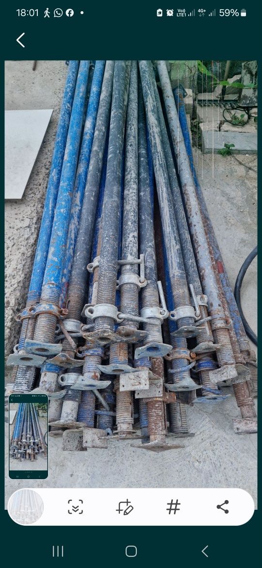 Домкрат Телескопическая стоика 1200 тенге аренда беремін немесе сатлад
