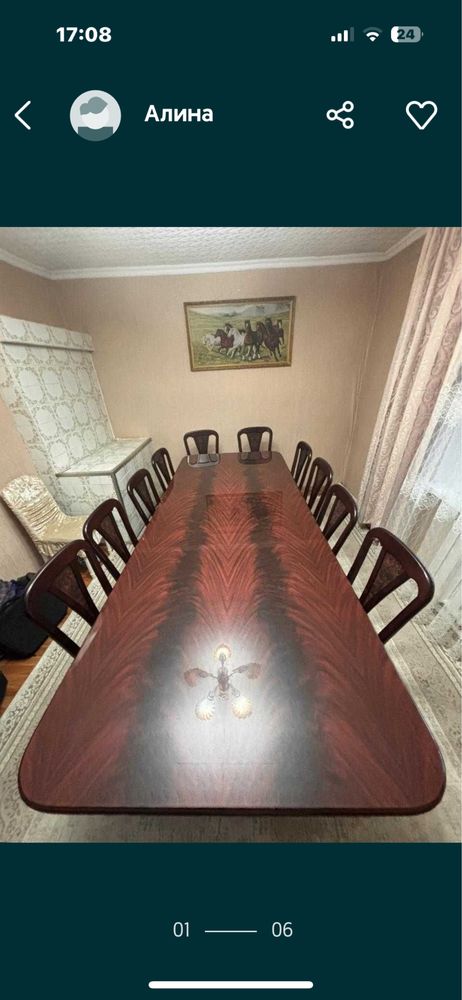 Стол дубовый, Италия