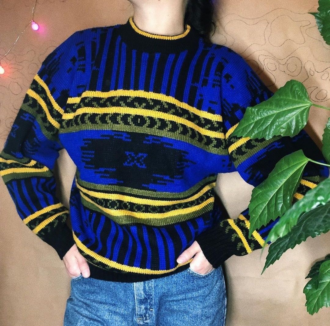 Винтажный свитер L