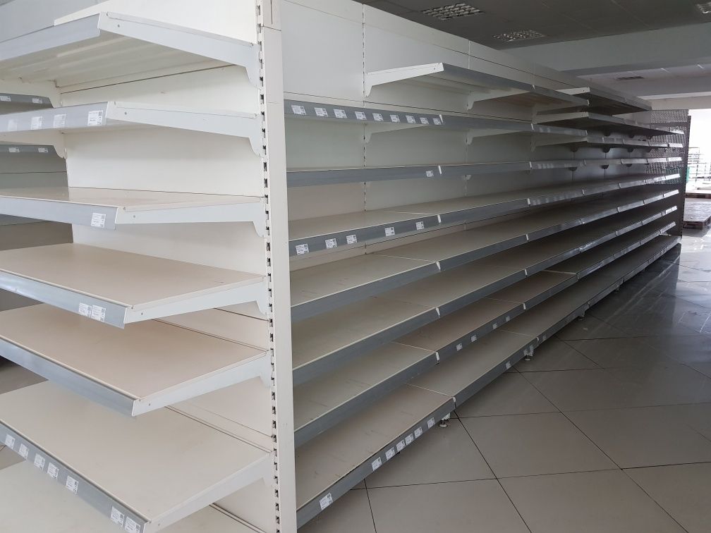 Продам торговые стеллажи, пристенные, двусторонние