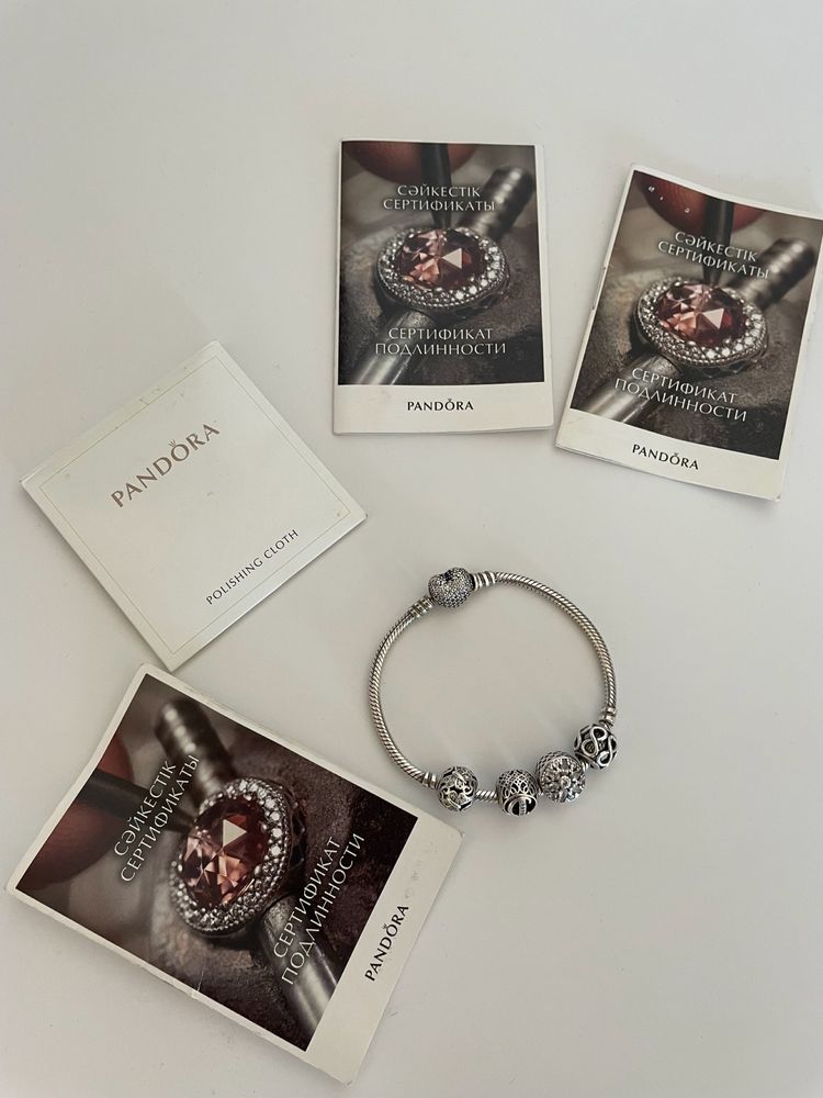 Pandora оригинал браслет и шармы S 925 серебро