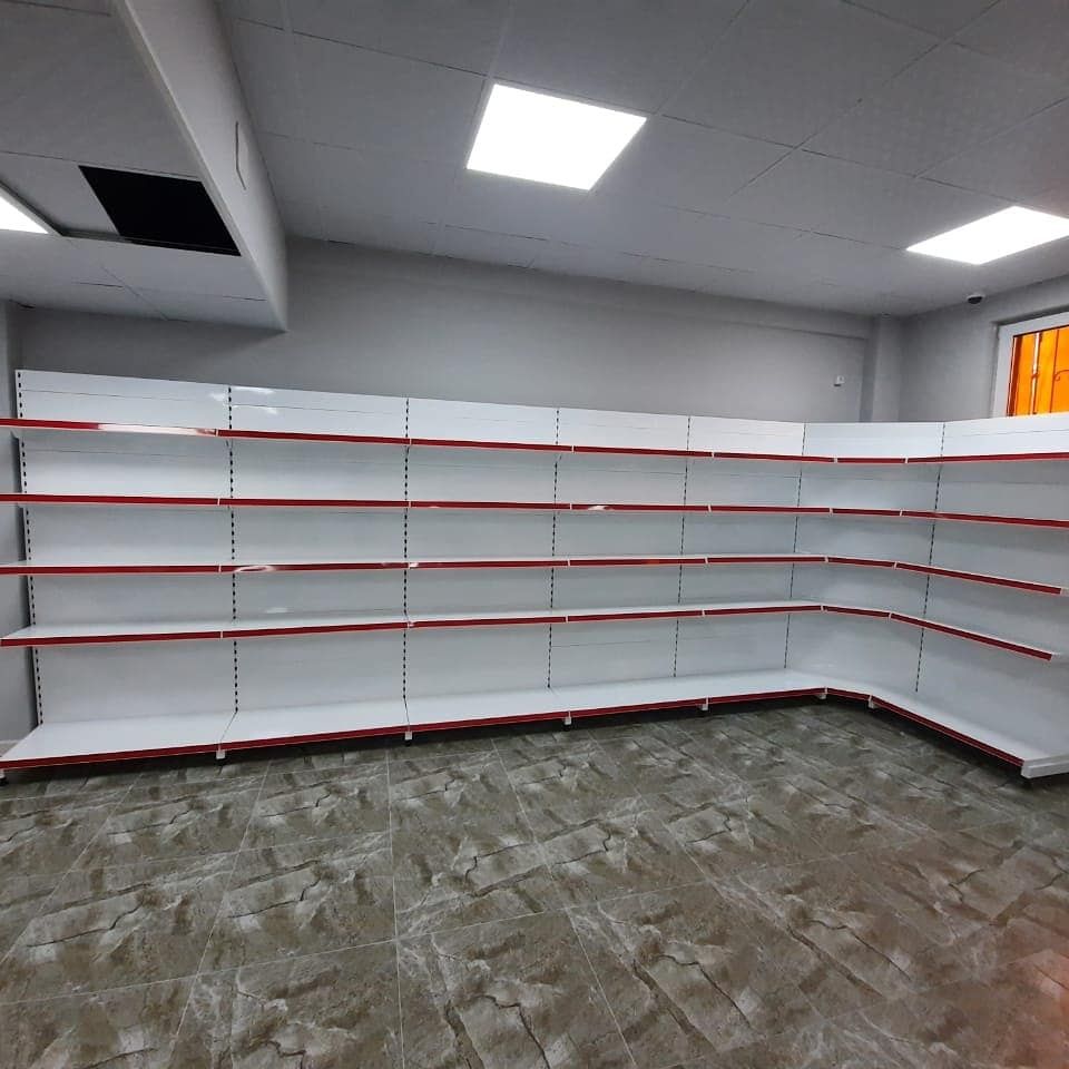 Стеллажи полки овощные хлебные кассовые боксы