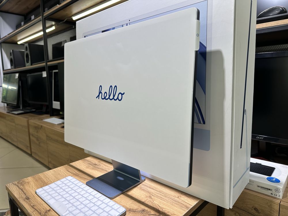 Новый iMac 24-inch, M3, 2023г. 8/256 GB, синий, 10182/А10