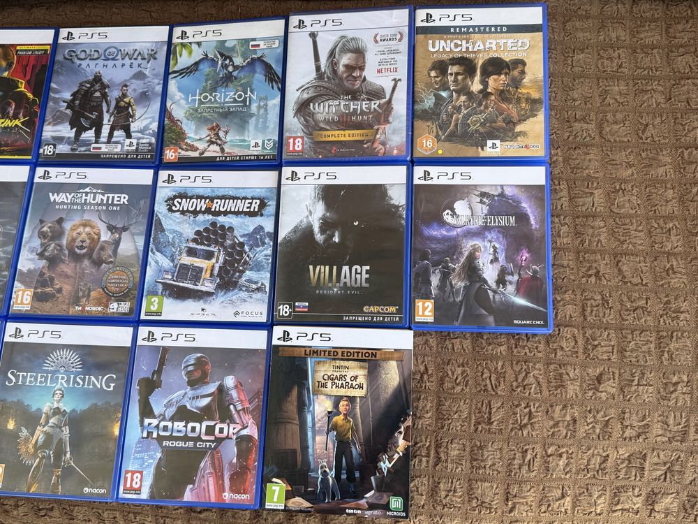 Диски для PlayStation 5/Elden Ring/Cyberpunk/GOW/Ведьмак/Ассасин Мираж