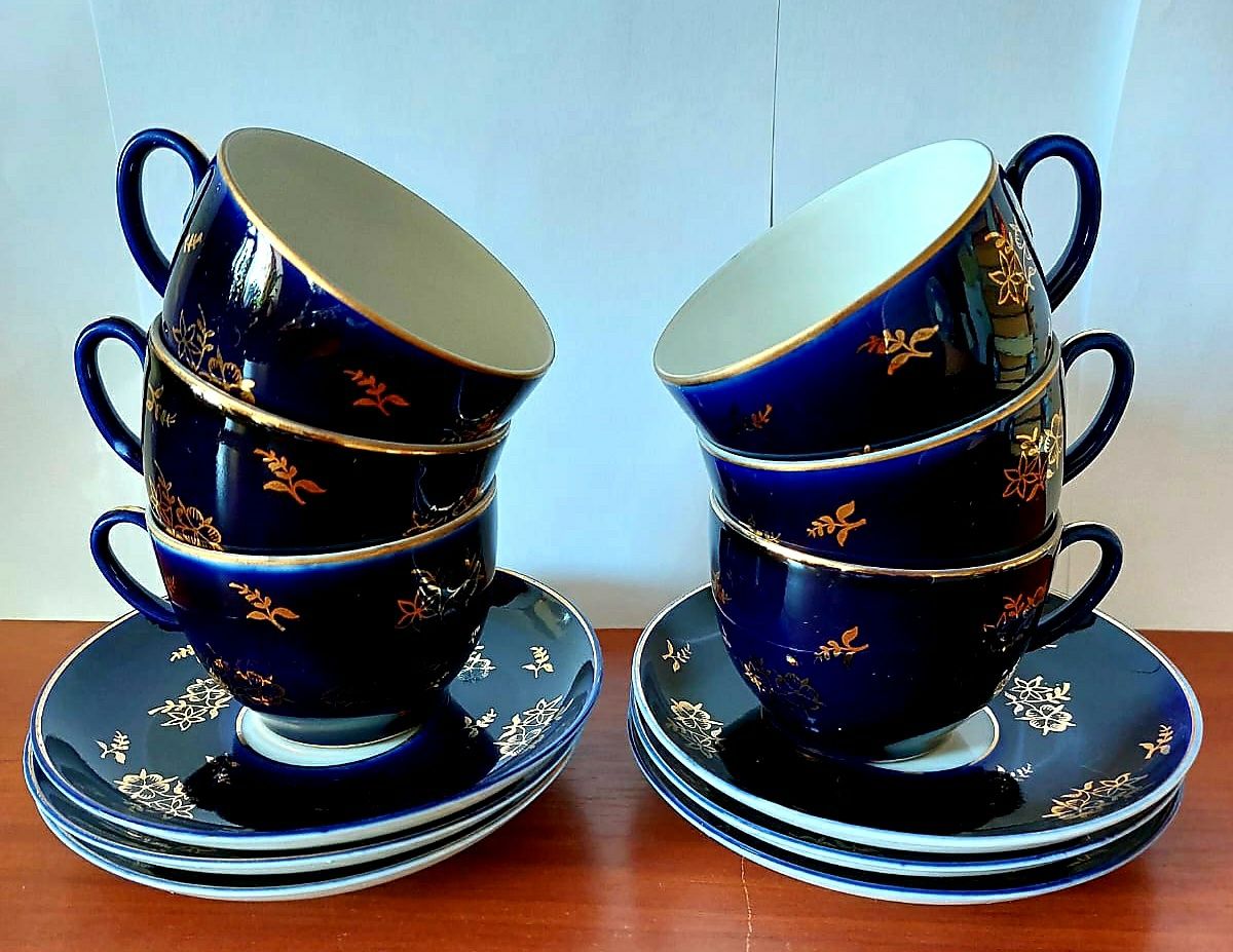 Продам фарфоровый сервиз кобальт, ЛФЗ