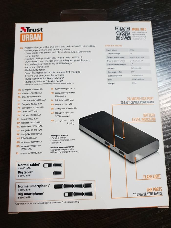Продам новое зарядное устройство POWERBANK 10000mAh, запечатано