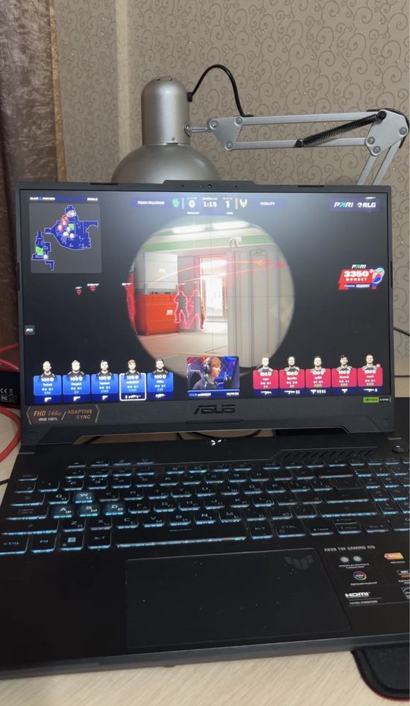 Игровой ноут ASUS TUF, Ryzen 7, RTX 4060, комплект монитор клава мыш