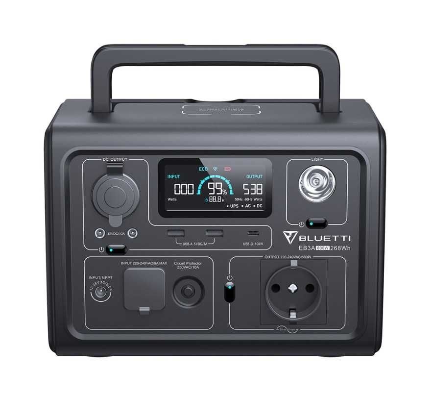 Зарядная станция Bluetti EB3A (268 Вт•ч / 600 Вт)