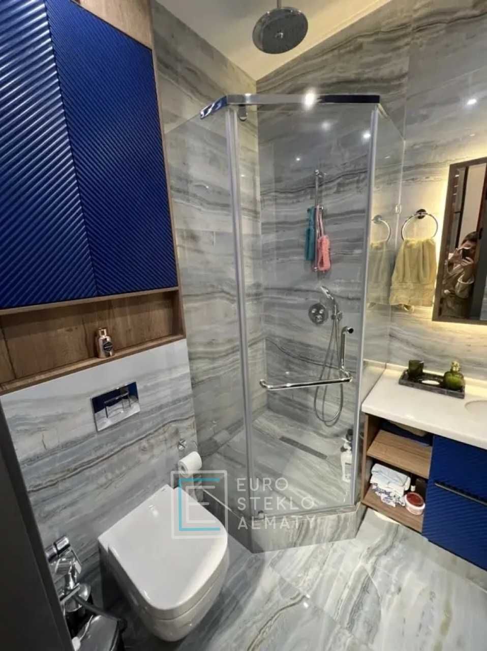 Душ кабина, стеклянная перегородка, LOFT перегородка - KASPI 0-0-12