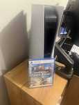 PS5 (дисковод) с коробкой, геймпад, все провода и игра