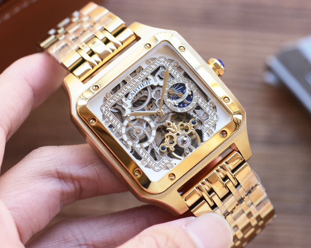 Cartier мужские premium lux часы