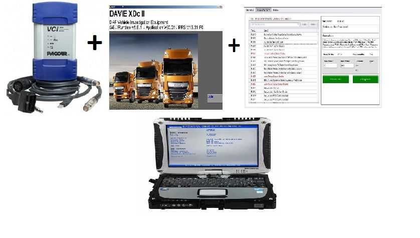Дилерский сканер для DAF - DAF 560 MUX + программы с ноутбуком