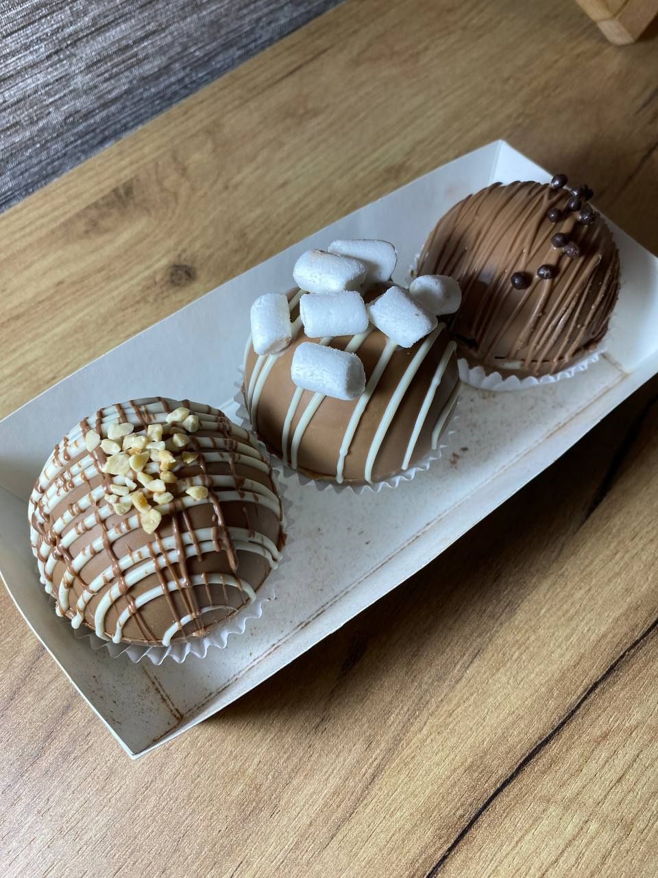 Шоколадные бомбочки из Бельгийского шоколада Callebaut с какао Nesquik