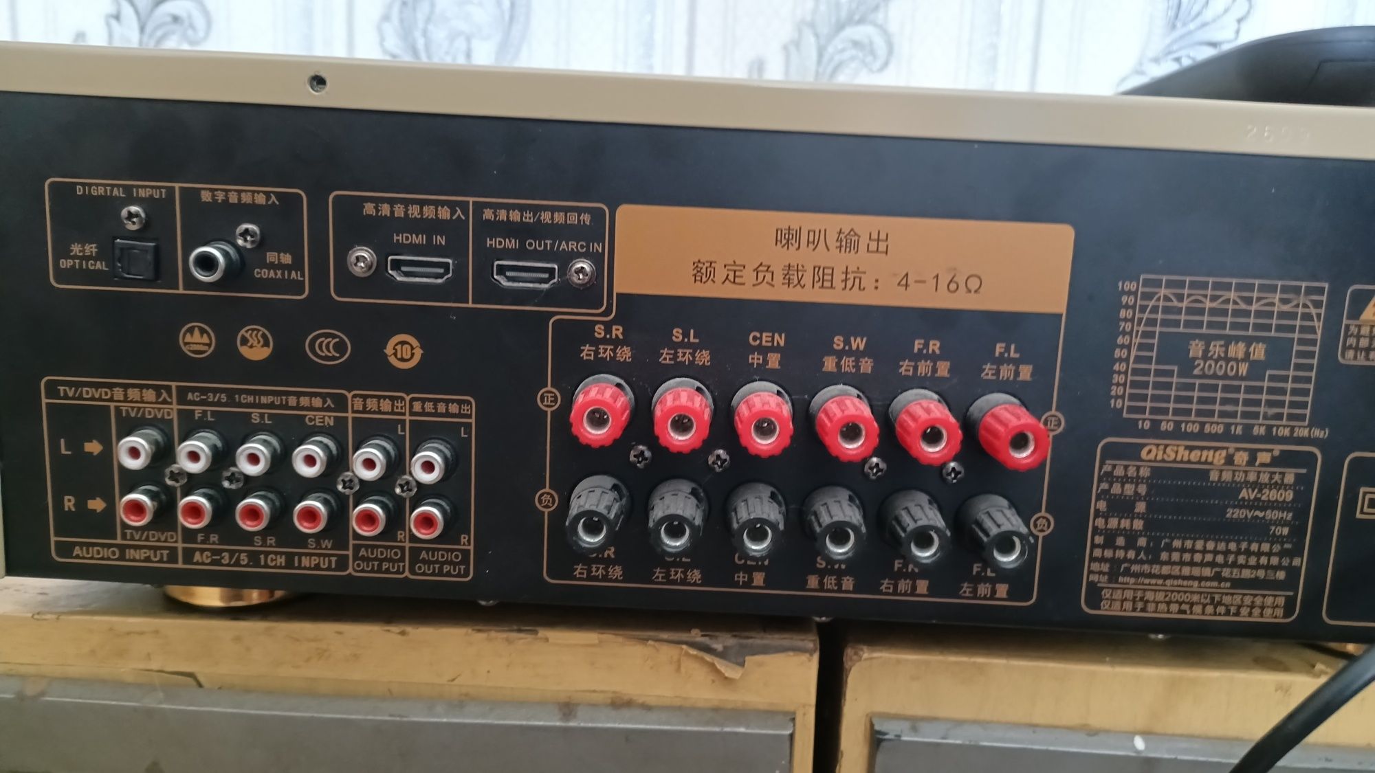 Усилитель,,QiSheng,, 5,1 и колонки АС- 50.