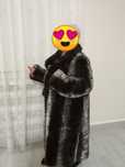 Шуба мутоновая, серая