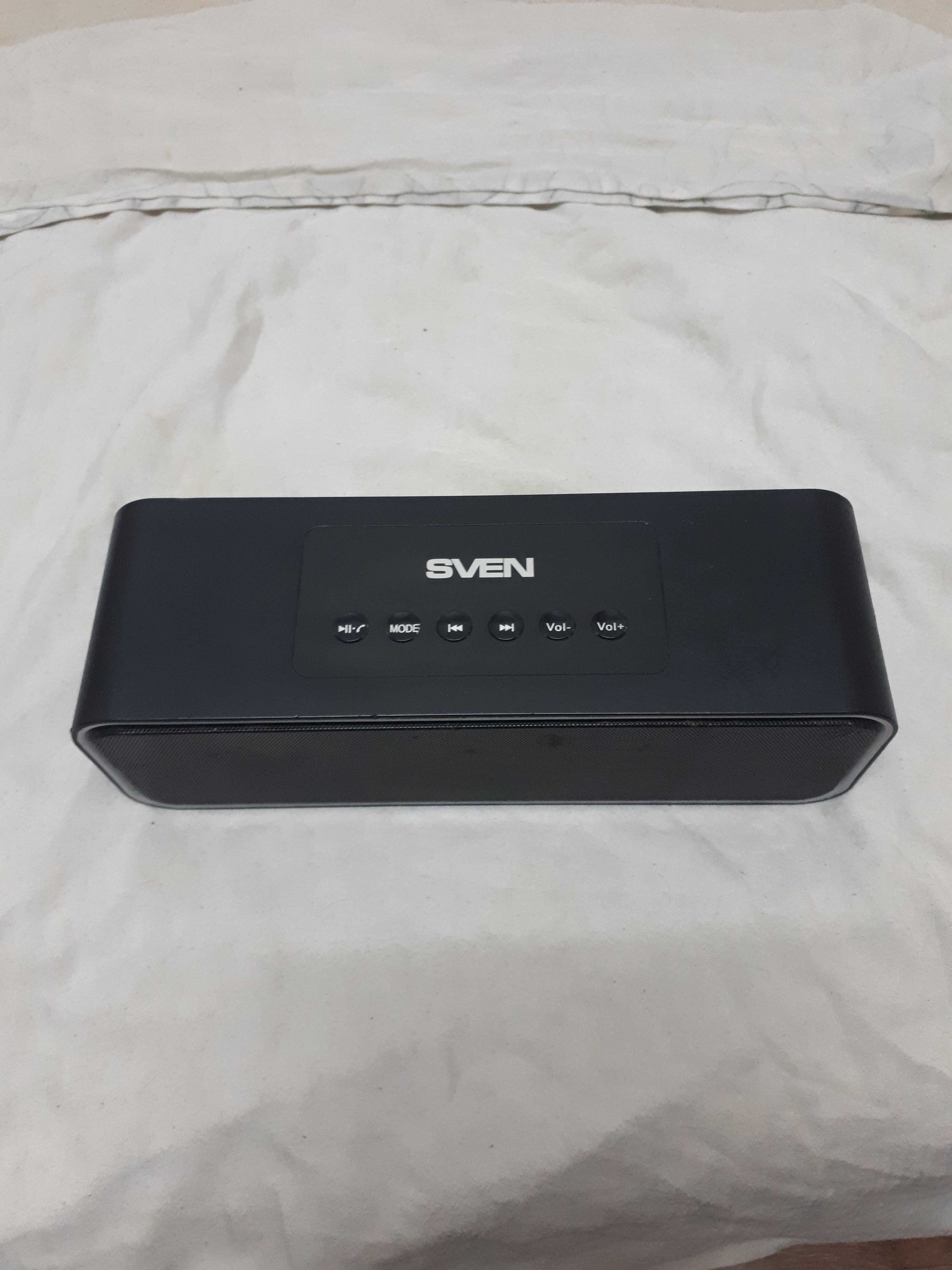 Портативнвя колонка. SVEN. Мощность 10 Ватт. Bluetooth. Радио. Флешка.