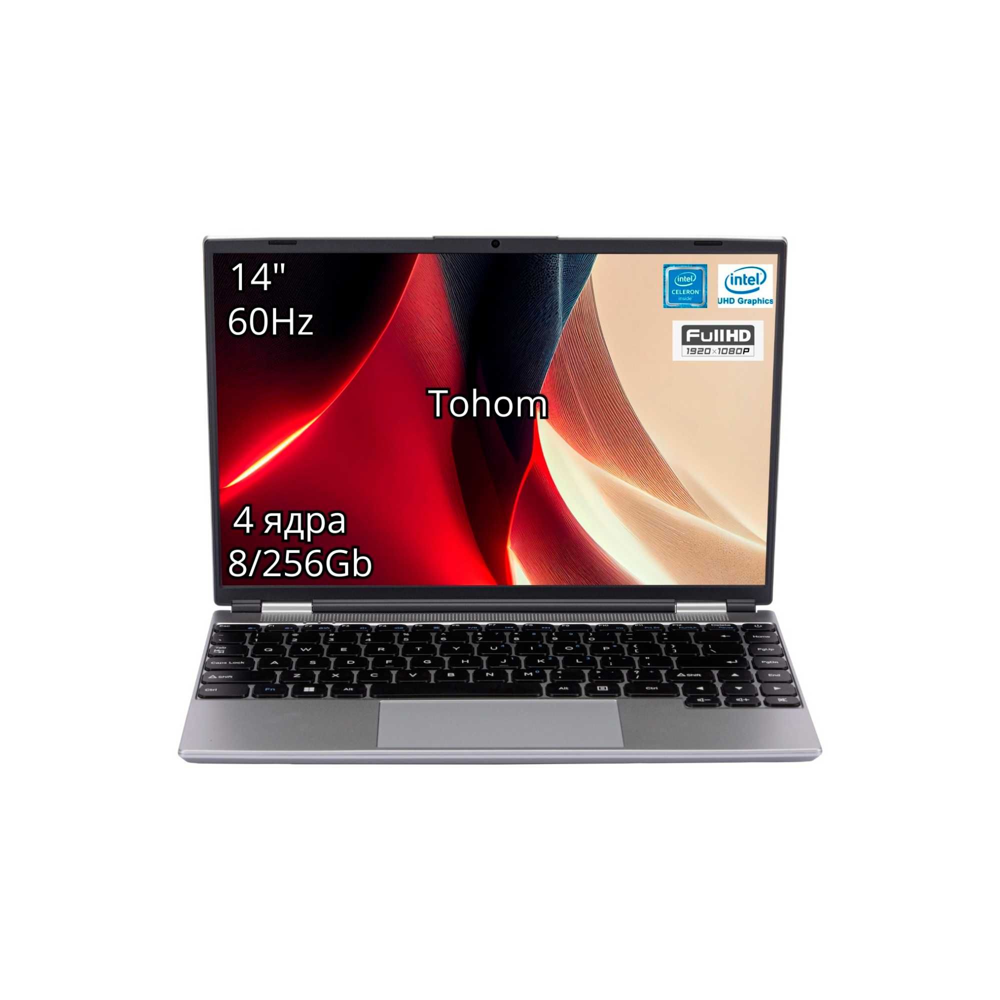 Ноутбук Tohom TH-10J 14" 8 Гб SSD 256 Гб для работы и учёбы ГАРАНТИЯ