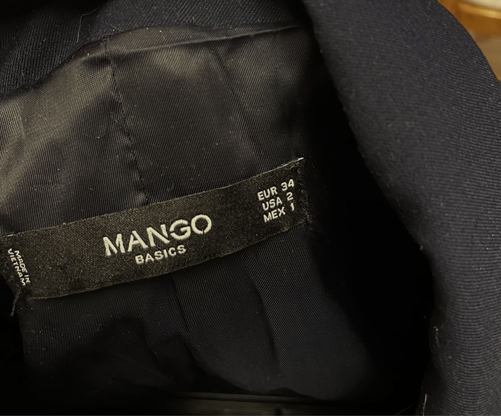 Школьный синий пиджак и платье Mango для девочек