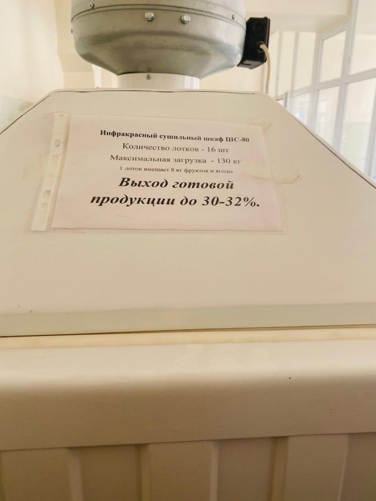 Продается оборудование для переработки и сушки фруктов и ягод