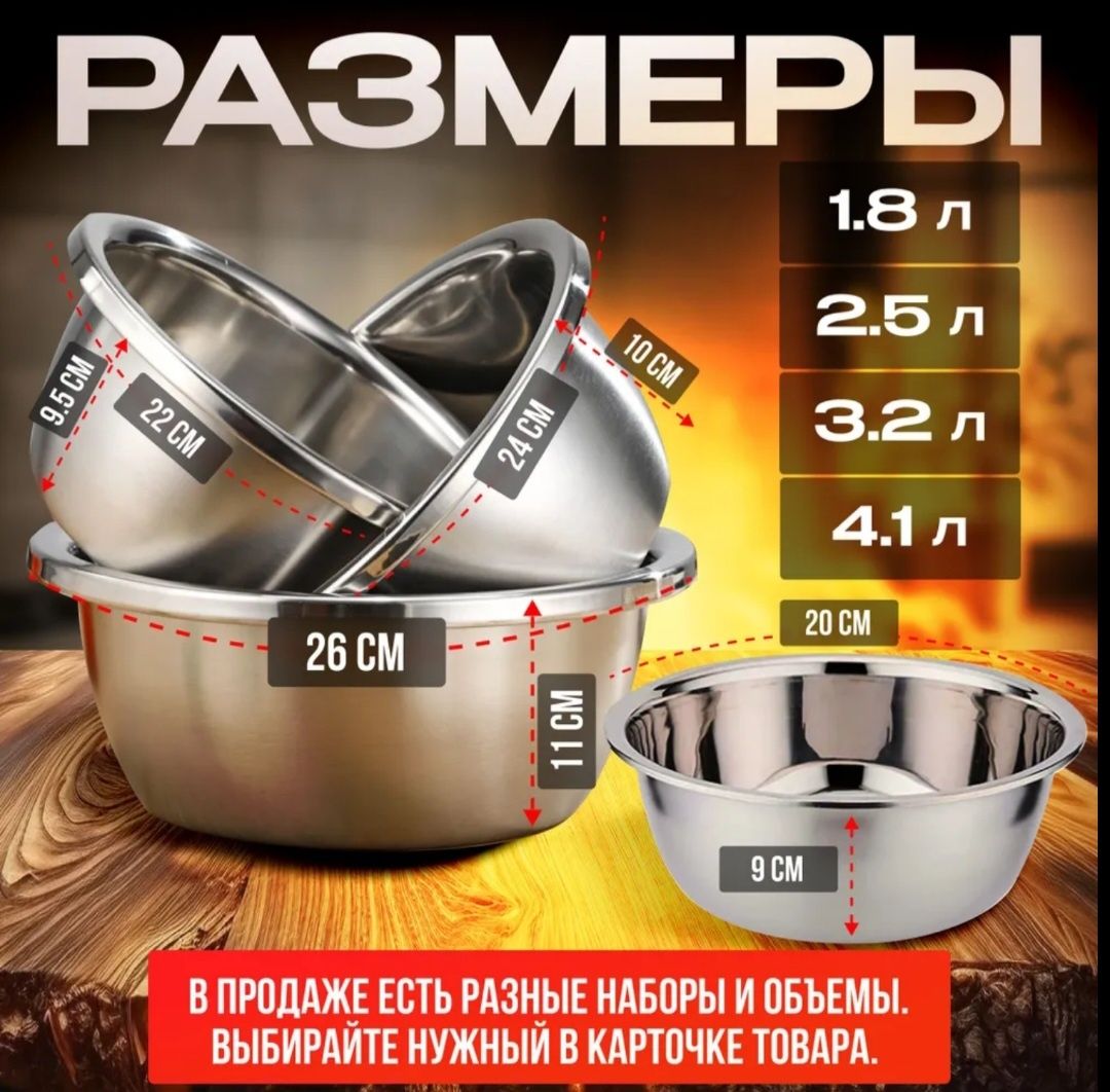 Набор кастрюль 4 в 1