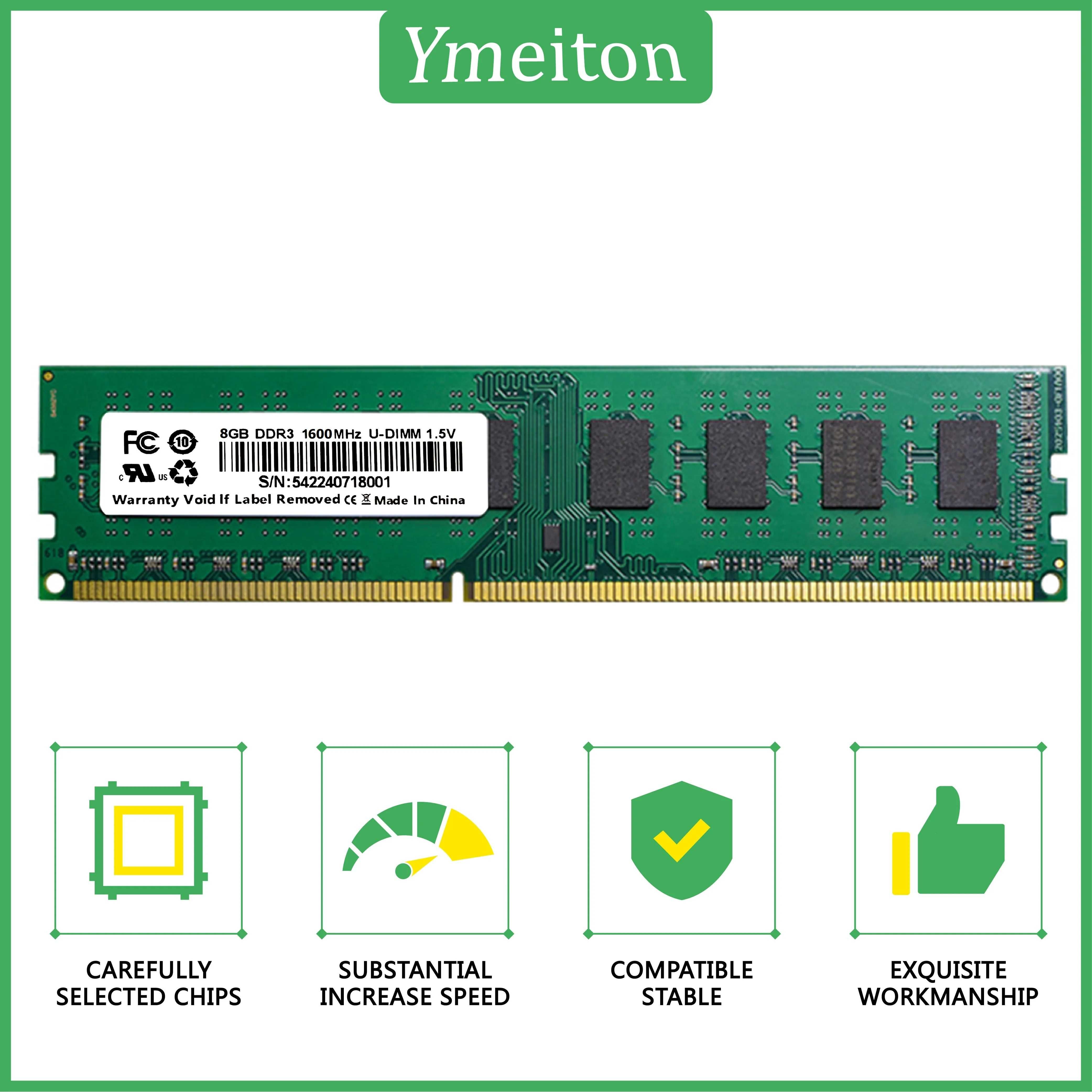 Оперативная память Ymeiton 8 ГБ DDR3 1600 МГц 12800 Мб/с