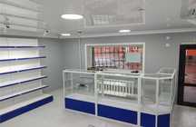 Прилавок витрина стеклянная из профиля, оборудование для магазина alvp