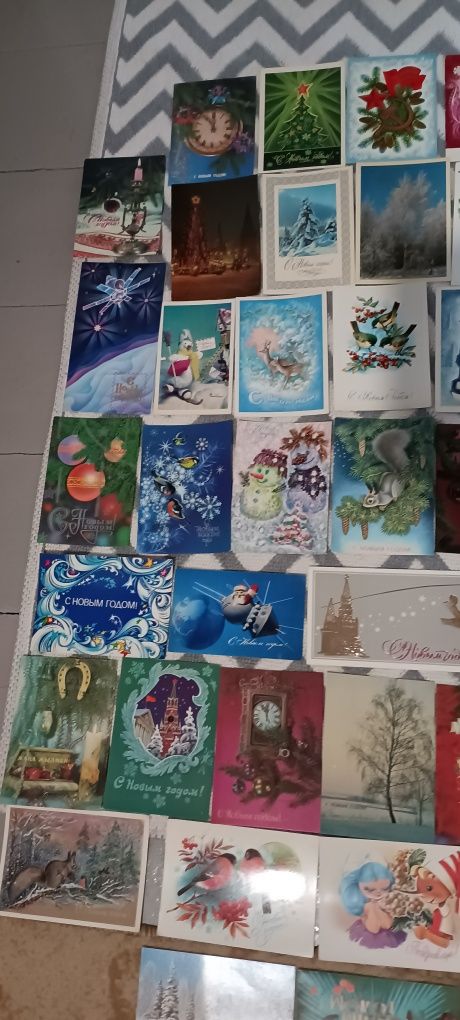 Новый год чистые открытки СССР