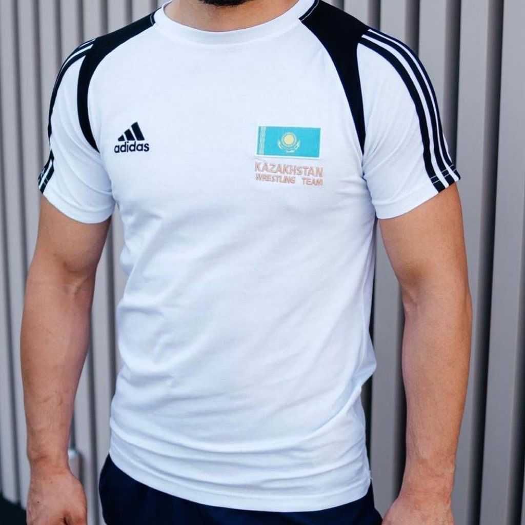 Мужская футболка спортивная Adidas (Казахстан) (1837)