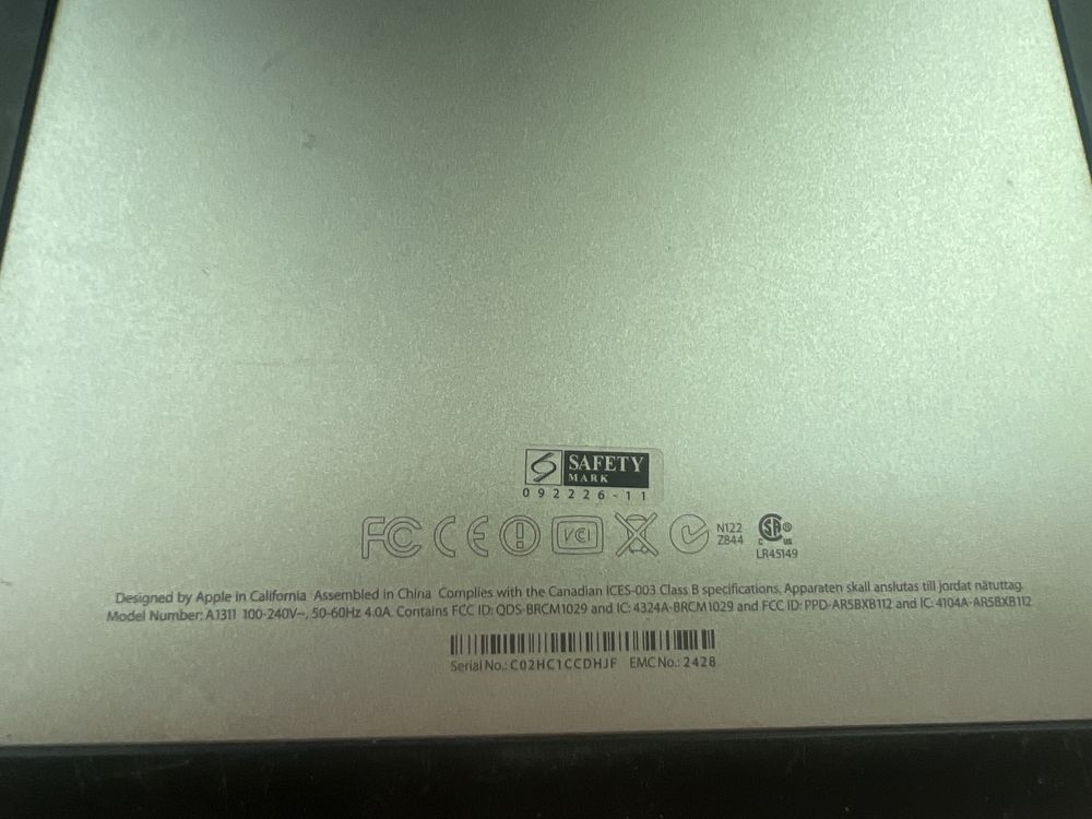 iMac 21.5” A1311,