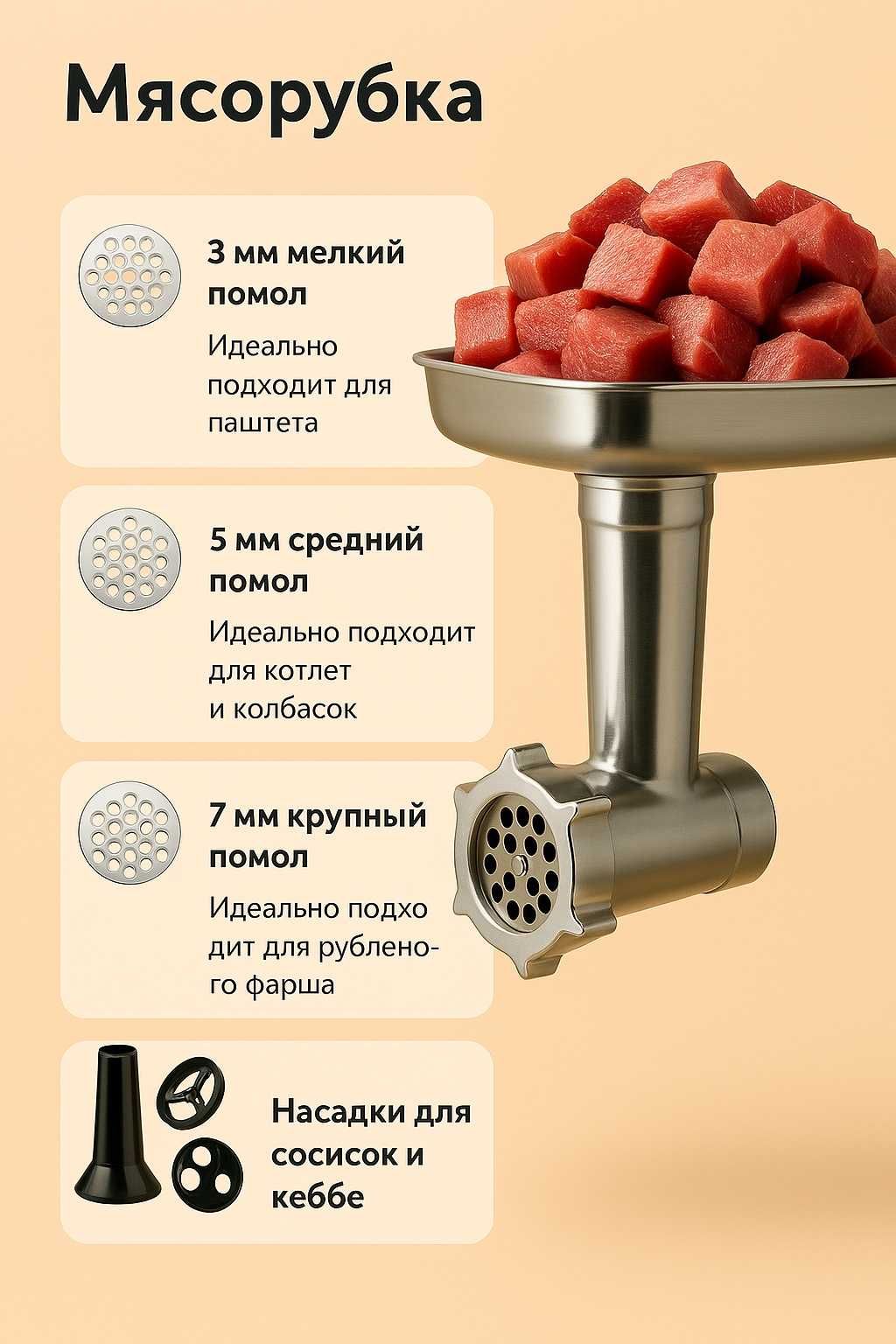 Кухонные комбайны Grox SM-1519BM серебристый