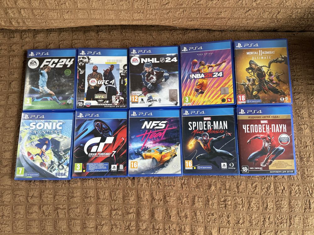 Диски игры на PlayStation 5 Ps 5,Sonic,RDR2,Call of Duty 3,GTA Trilogi