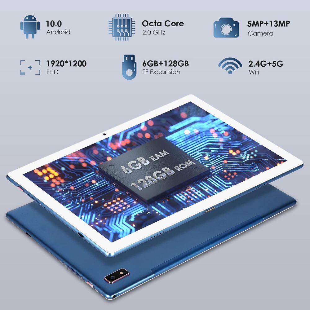 Планшет 10 дюймов TOSCiDO T50, Android 10, вкладка с играми, FHD